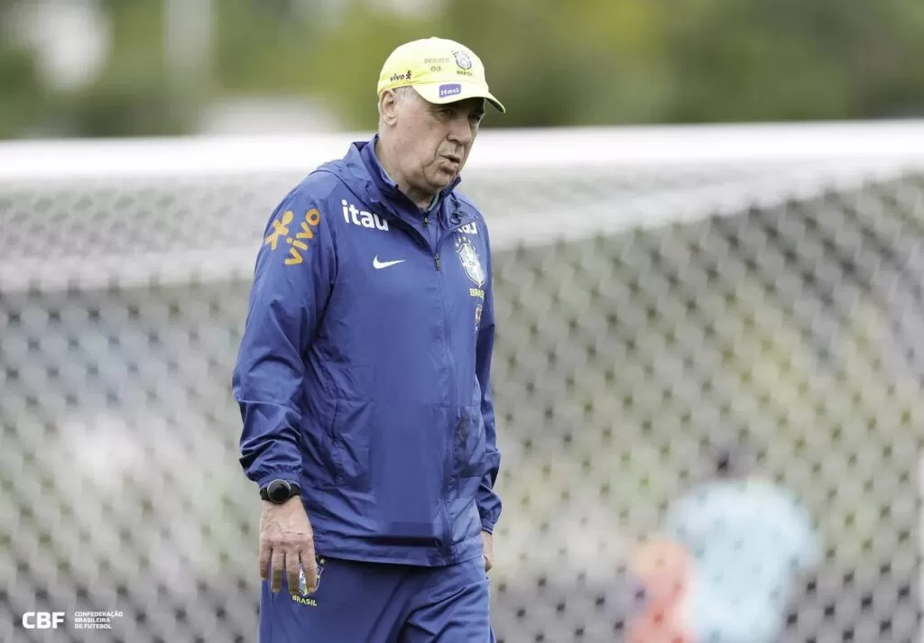 Carlo Ancelotti terá o primeiro desafio contra europeus no comando da Seleção Brasileira (Foto: Rafael Ribeiro/CBF)