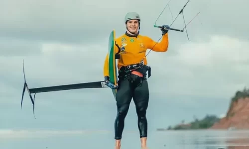 O maranhense Bruno Lobo é o principal nome da Fórmula Kite no Brasil.
(Foto: Fabricio Souza)